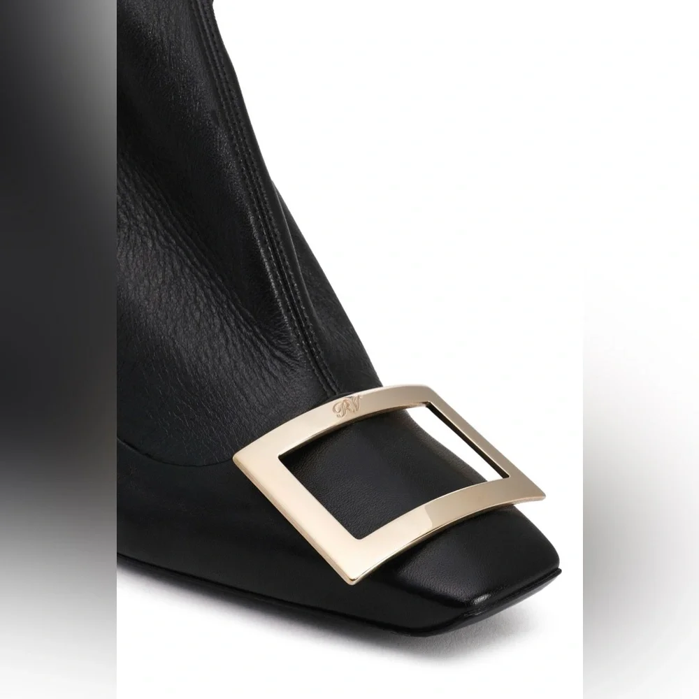 Roger Vivier Cuissard buckle leather thigh boots